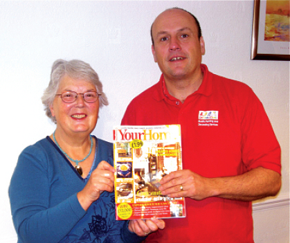 Adrian with the winner of the Your Home magazine competition